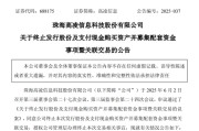 黄冈688175，终止重大资产重组